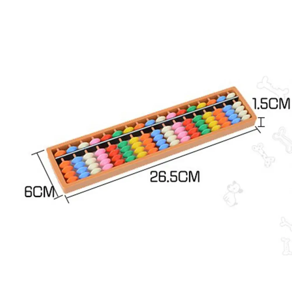 17 Column Plastic Abacus With Colorful Beads Children Math Arithmetic Counting Tool For Students Kindergarten Kids