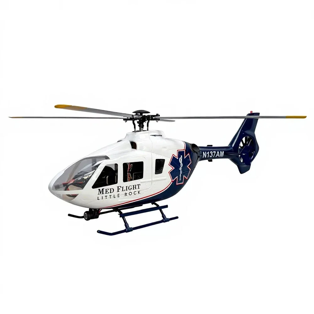로반 EC135 450 클래스 2.4G 6채널 GPS 안정화 스케일 RC 헬리콥터 RTF (X2 플라이트 컨트롤러 및 서치라이트 포함)