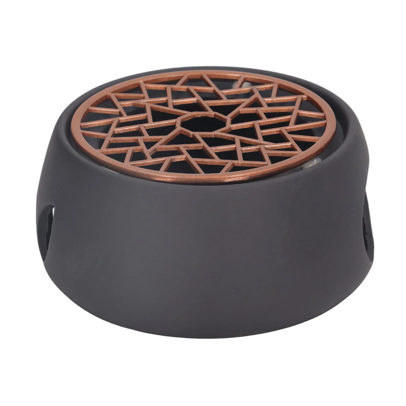 Tea Warmer Teapot Warmer Base Hollow Out Design Ceramic Candle Heater Tea Coffee Milk Light Warmer with Purple Iron Pad for Home Restaurant