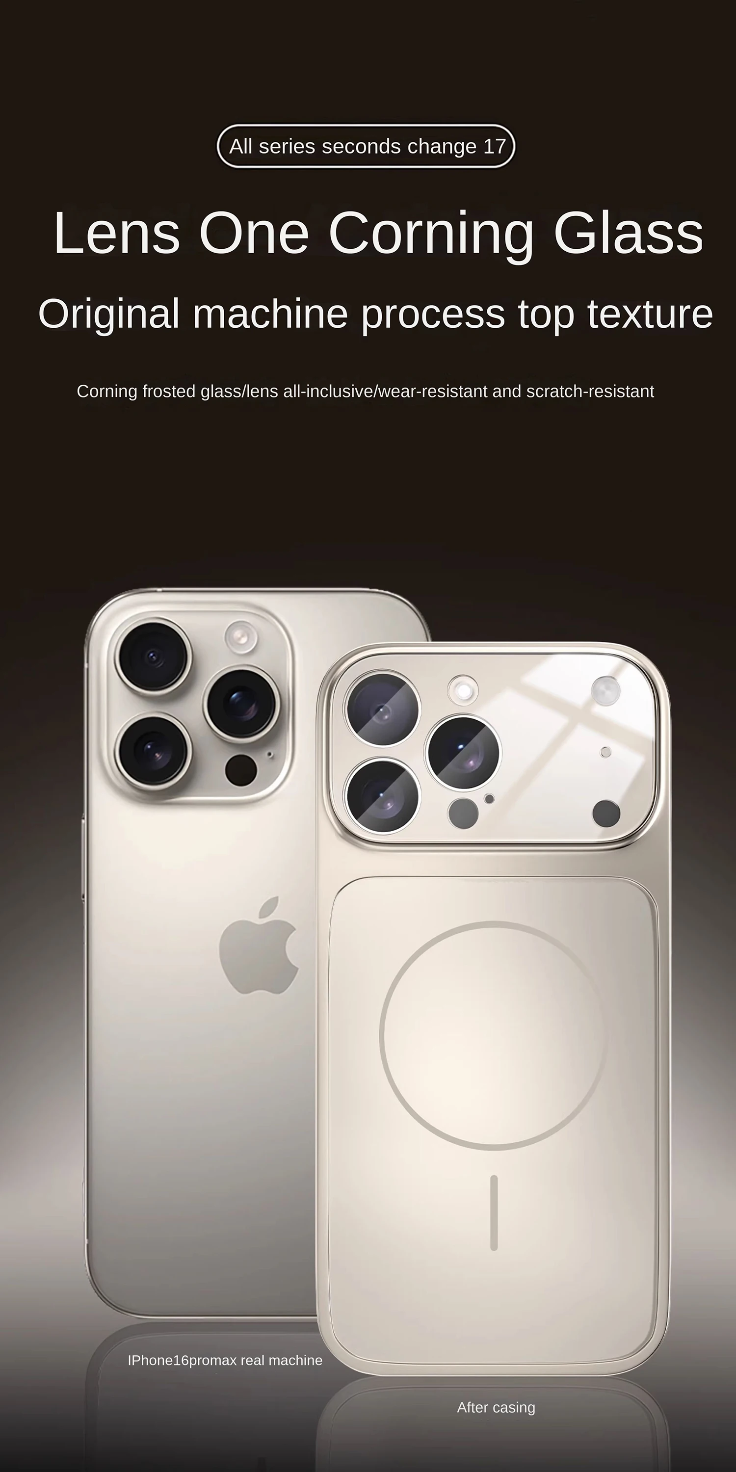 Luxury iPhone Case - Large Frame Glass Lens Protection for iPhone 14151617 Pro Max Magsafe Magnetic PC Hard Cover