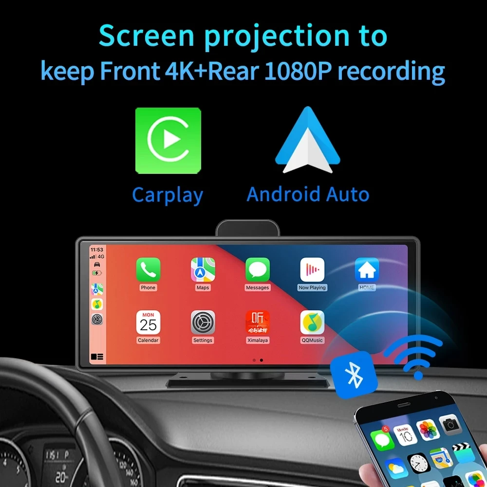  DVR  ķ, , GPS,  IMX415, ̷, ڵ ī޶,  ڴ,  , 10.26 ġ, 4K, 3840x2160P, 1080P