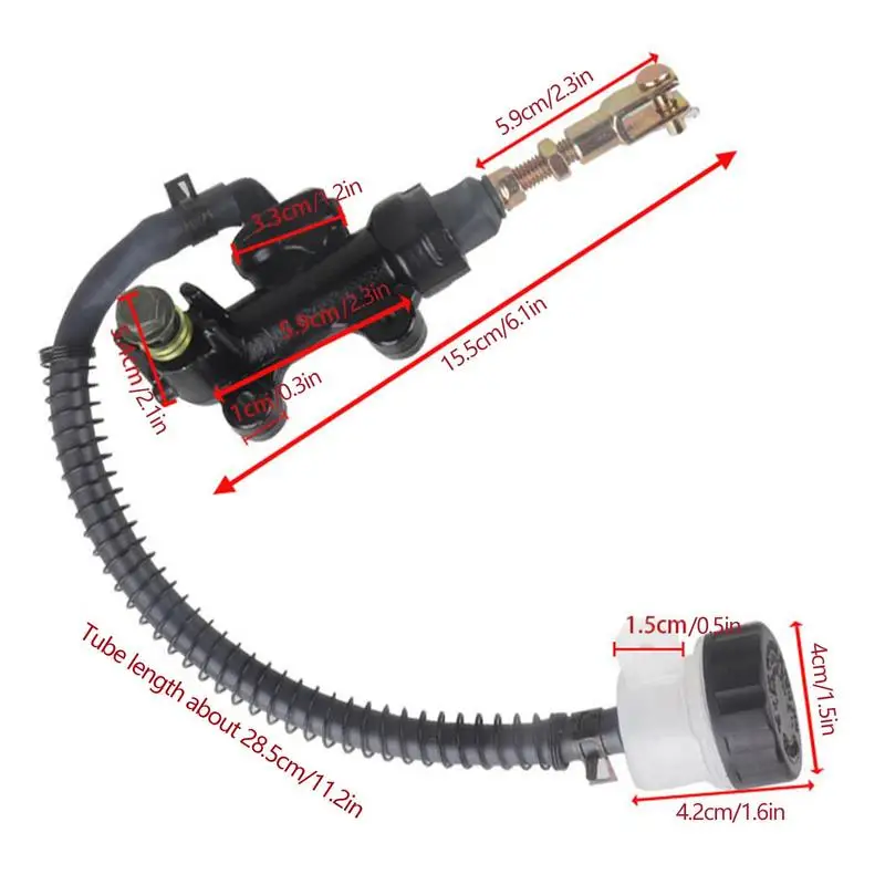 Motorbike Rear Brake Main Cylinder Portable Brake Hydraulic Pump Clutch Lever Bike Moped Right Hydraulic Cylinder Pump Device