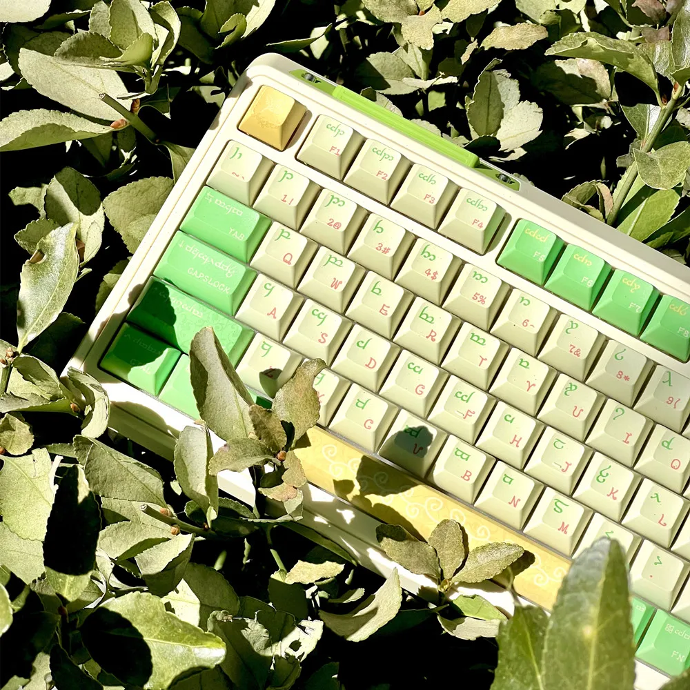 

Custom Keycap Forest Fairy 140 Keys Milk Green KCA Profile PBT DYE Sublimation ISO Enter ANSI For MX Switch Mechanical Keyboard