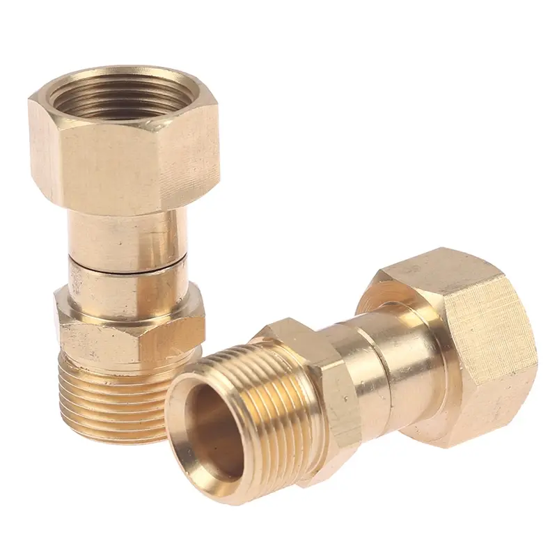Pressure Washer Hose Adapter 1PC 360 Degree Rotation Hose Sprayer Connector Brass High Pressure M22 14mm Thread Washer Swivel Joint Connector Hose Fitting garden hose expandable water hose water hose expandable hose pressure washer hose adapter