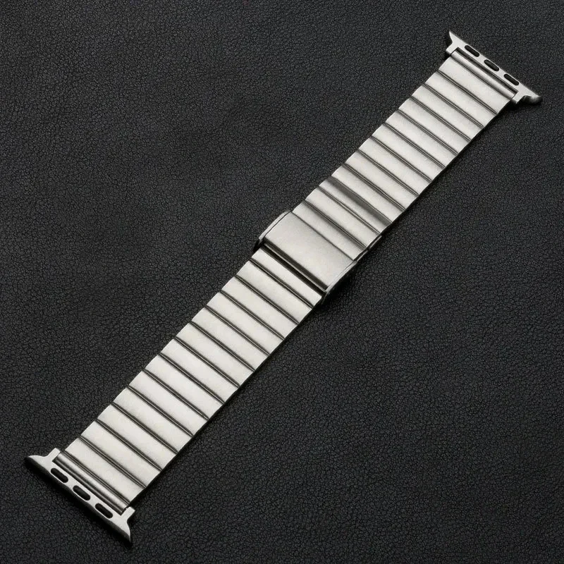 Premium Stainless Steel Watch Band - Elegant Metal Link Bracelet
