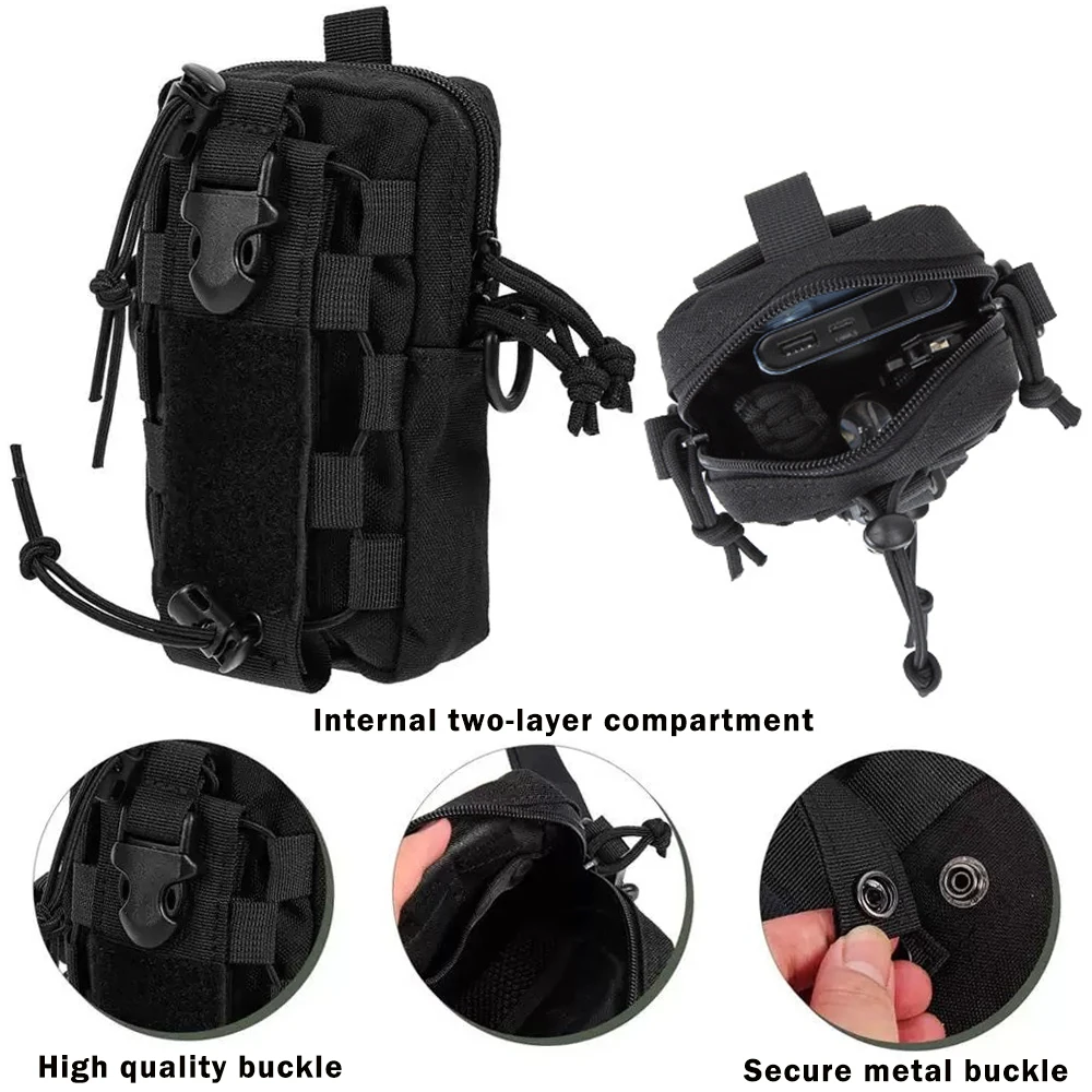 Outdoor Adventure Waist Pack Bag - Molle EDC Pouch & Water Bottle Carrier