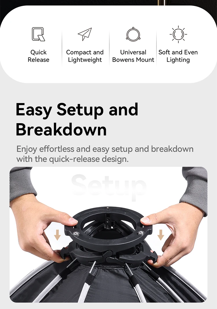 Description Picture 4 of itemUlanzi 60cm 80cm Softbox Octagon Umbrella Light Box With Standard Bowens Mount For Flash Light Photography Studio Accessories