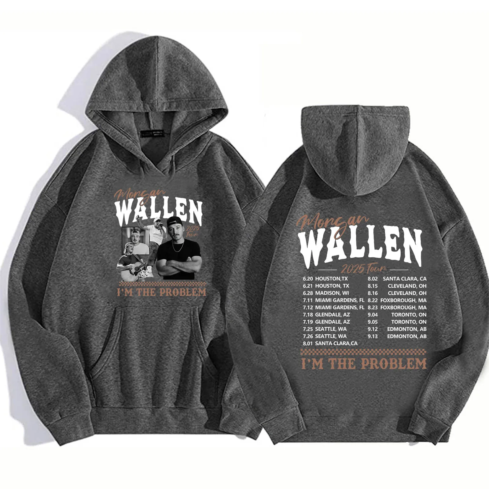 Morgan Warren Country Music Hoodie Morgan I'm a Problem Tour Neuer Hoodie Herren Harajuku Top Fashion Hoodie – Detail 15