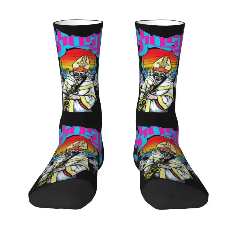 

Cute Men's Ghost Horror Swedish Rock Band Dress Socks Unisex Warm Comfortable 3D Printing Crew Socks
