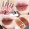 CACE Fun Double-ended Lip Glaze Low Saturation Matte Lip Mud Translucent Moist Easy to Color Mirror Lipstick 5