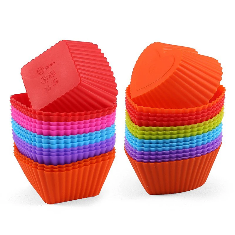 Bento Divider Cup 3Pcs Easy Clean Mould Reusable Cake Mold Dessert Sushi Separate Storage Accessories Food Lunch Box Liner