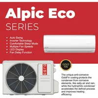 OLMO Alpic 24000 BTU Ductless Mini Split Air Conditioner Heating and Cooling Full Set with 16ft Installation Kit 2