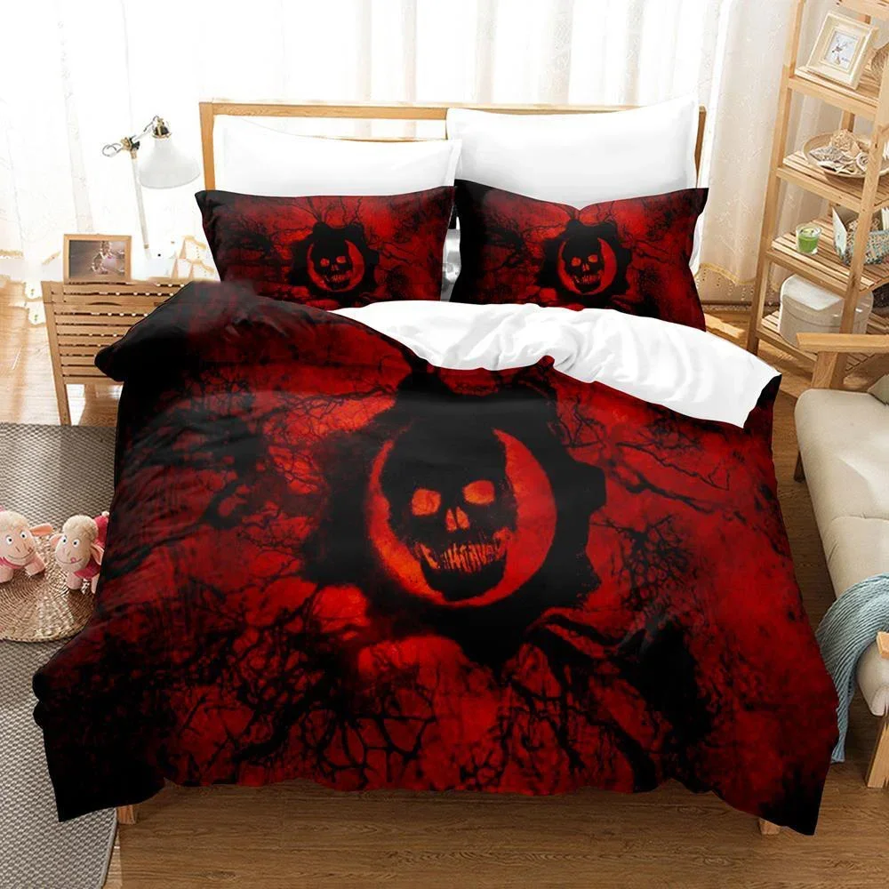 3D Printed Dark Satanic Bedding Set Duvet Cover Bedroom Comforter Covers Single Twin King ​Size Quilt Cover Home Textile 2/3PCS 4