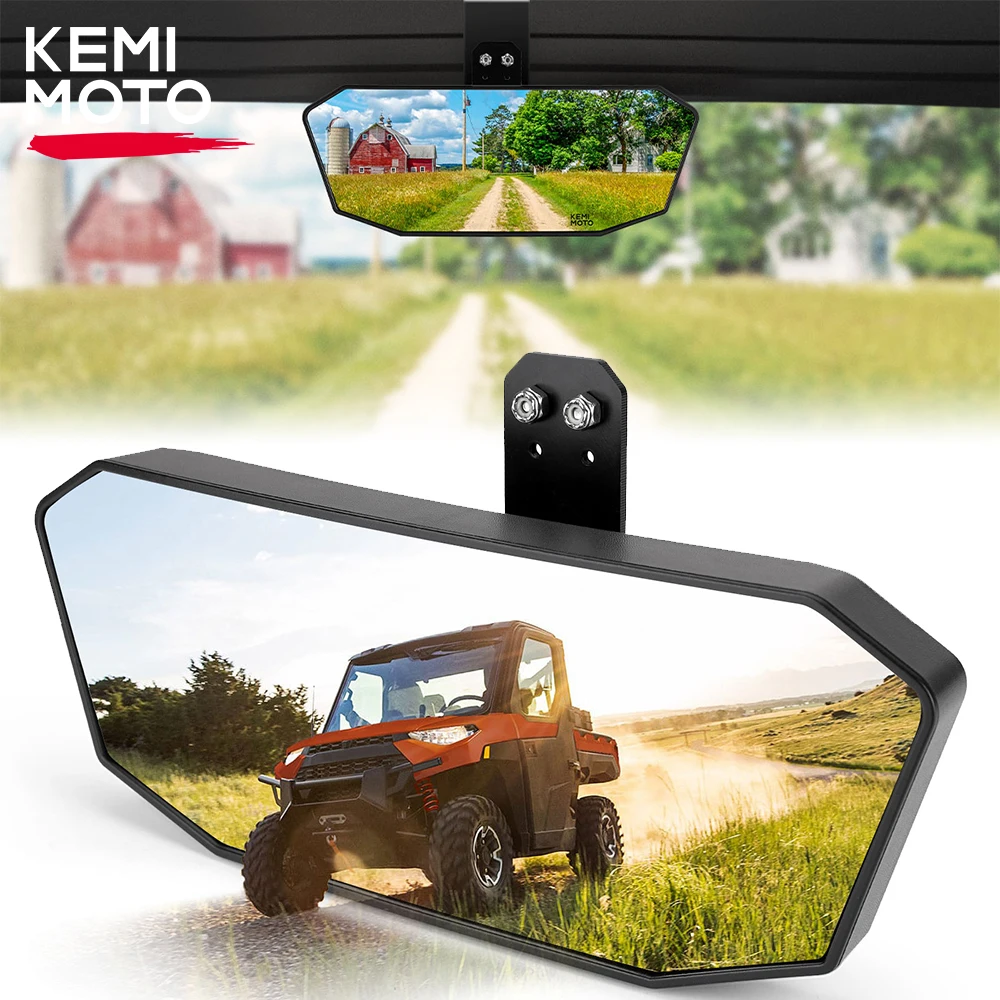 KEMIMOTO UTV Upgraded Center Rearview Mirror Compatible with Polaris Ranger 500 570 900 1000 XP S Crew 2017-2021 2022 2023 2023 newly upgraded r type transformer 60w hifi audio linear power supply dc 12v 4a