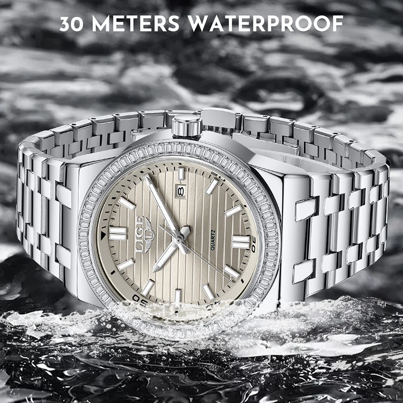 LIGE Fashion Ladies Watch Original Luxury Elegant Bracelet Watches Gift For Women Simple Waterproof Luminous Quartz Wristwatch