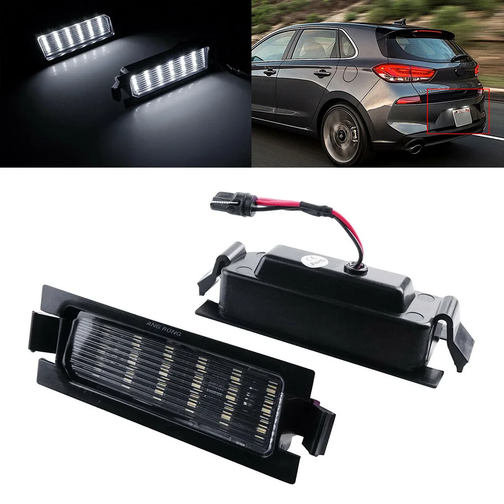 2pcs For Hyundai Led License Number Plate Light Lamp Elantra Gt Gd