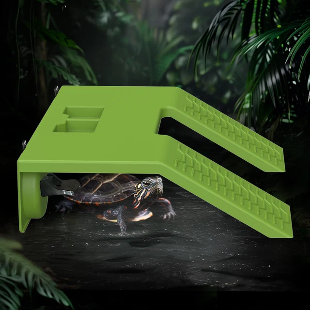 1pc Turtle Basking Platform with Suction Cups - Plastic Terrarium Bowls for Aquatic Reptiles, Amphibians - Tortoise Resting Terr 6
