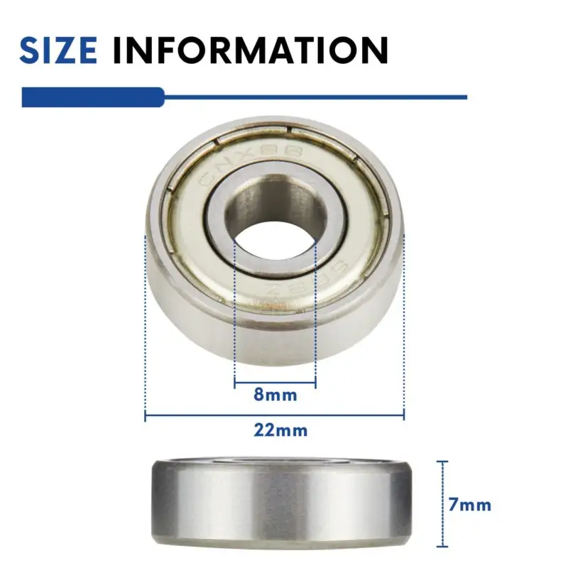 10PCS High Speed Silent Small 603-699 604 605 606 608 8*22*7 mm 623 624 626 628 686 687 688 692 693 697 696 ZZ 2RS 2Z - Image 2