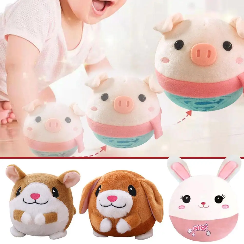 Interactive Dog Toys, Active Moving Pet Plush Toy, USB Rechargeable Talking Moving Electric Dog Ball Toy Cat Bouncing Toy New
