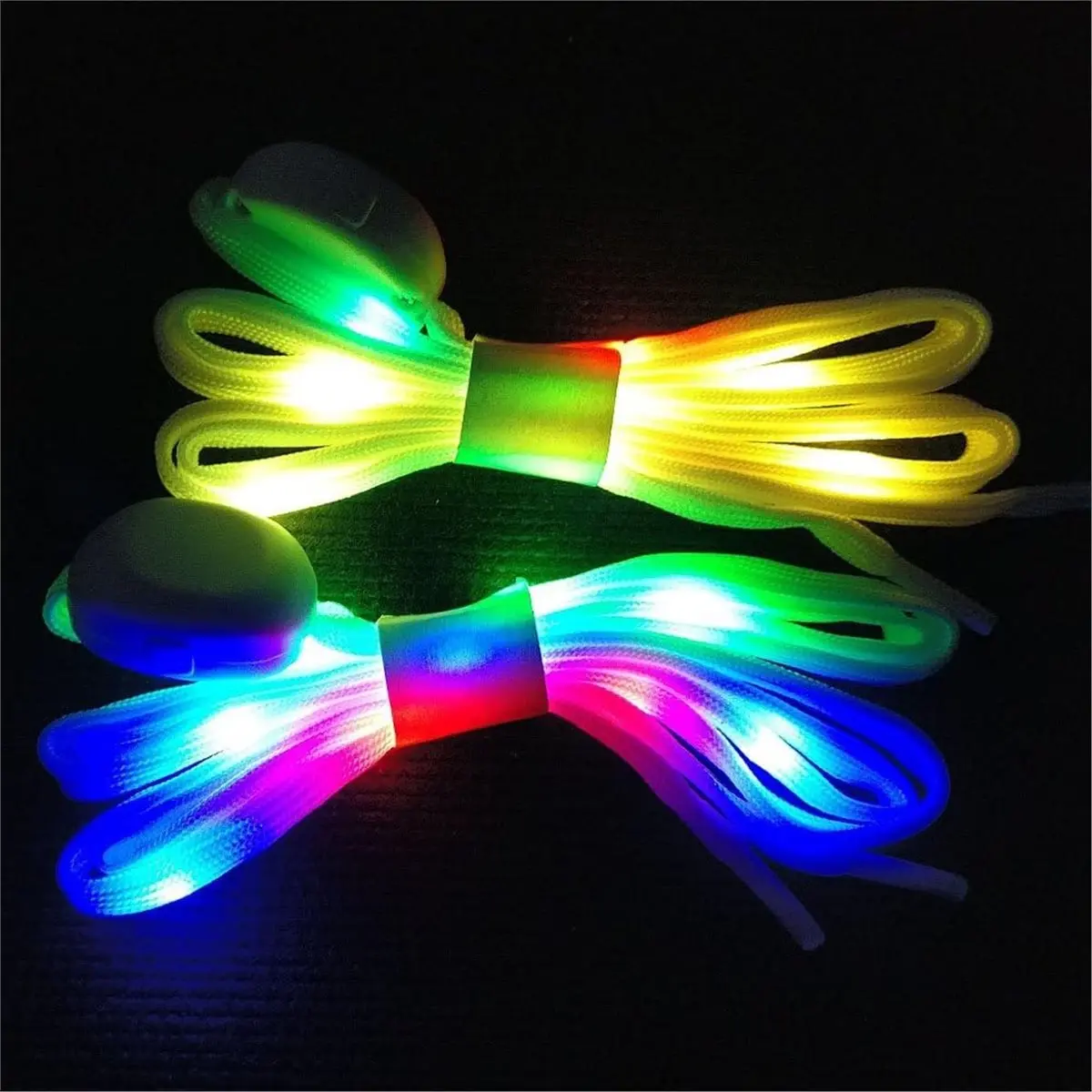AT33 1세트 LED 신발끈 라이트업 신발끈 5가지 색상 깜박이는 화려한 신발끈 야간 러닝 파티, 야간 러닝용