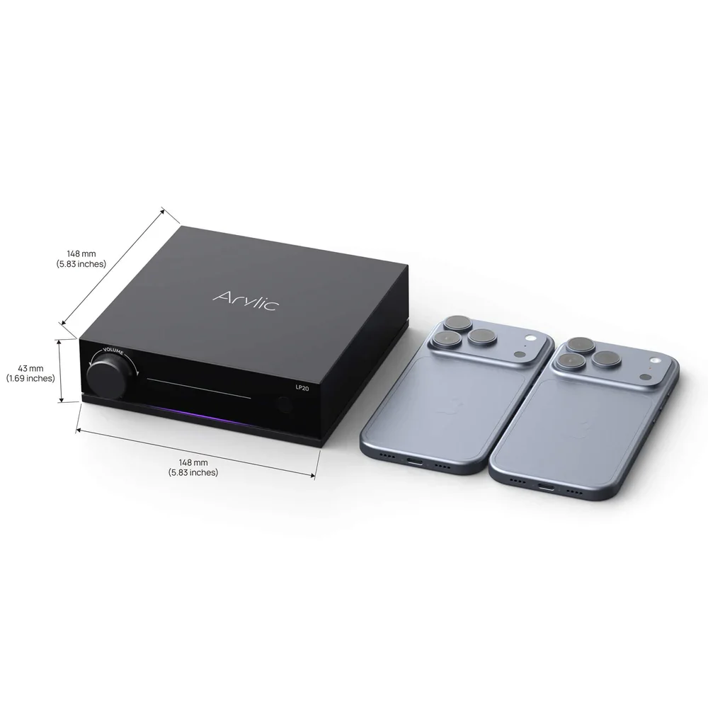 아릴릭 LP20 하이 레졸루션 스트리머 AKM DAC 블루투스 5.4 aptX HD AirPlay2 Spotify Tidal 듀얼 WiFi LAN 광케이블 멀티룸 오디오 리시버