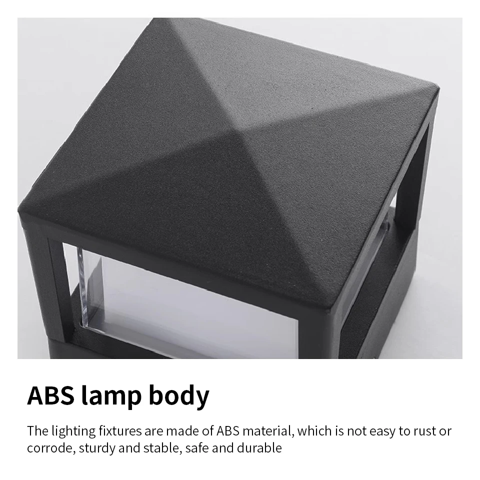 LED 벽 램프 센서, ABS 소재, 차가운 흰색, 따뜻한 흰색, PC 전등갓, 방수, 야외 장식, 6W, 12W, 85-265V
