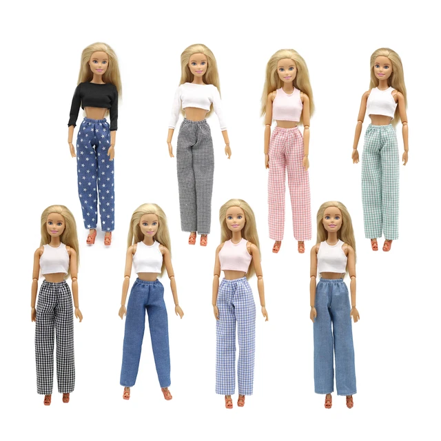 Barbie Doll Roupas de manga comprida Vestido de gola redonda T-Shirt de  manga comprida Roupas de boneca 1/6 Acessórios de bonecas 1 pc - AliExpress