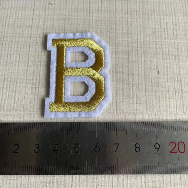 A~Z Gold Alphabet Letters With White Edge Embroidery Applique Iron On  Patches Badges,Thermoadhesive Fabric Clothing Stickers - AliExpress