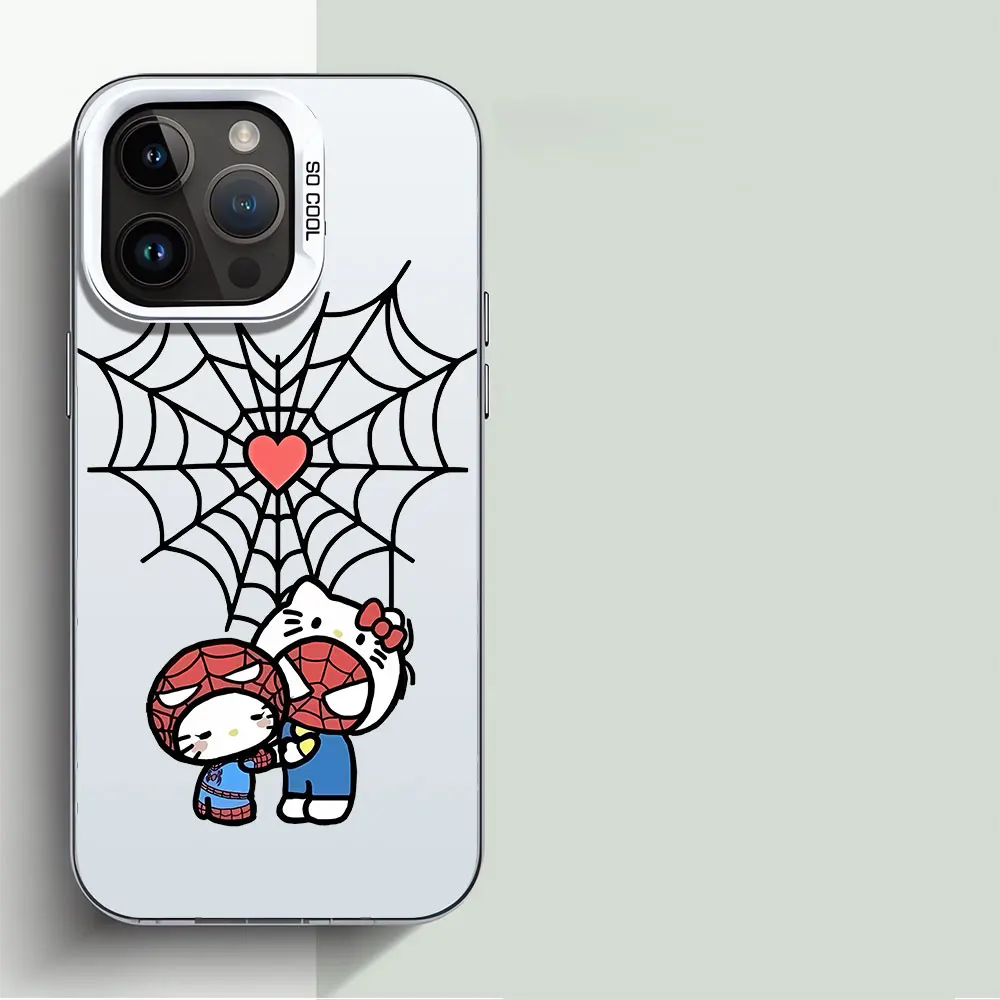 thumbnail image 1 of Funda de teléfono con estampado de Marvel Spider-Man h-hello k-kitty para iPhone 12 Pro XR 15 Pro Max XS Max X 13 11 14 Plus 13 Pro Max, 1 of 5