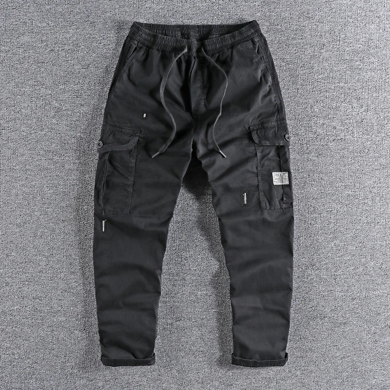 

2023 new arrival Patchwork casual men's trend loose Leggings versatile youth pants high quality trouser 0947