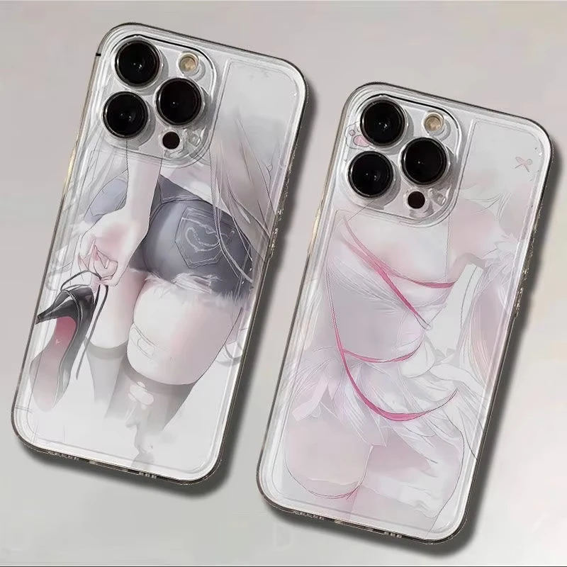Cute Comic Sexy Girl Pattern Shockproof Silicone Phone Case - Stylish and Durable Back Cover