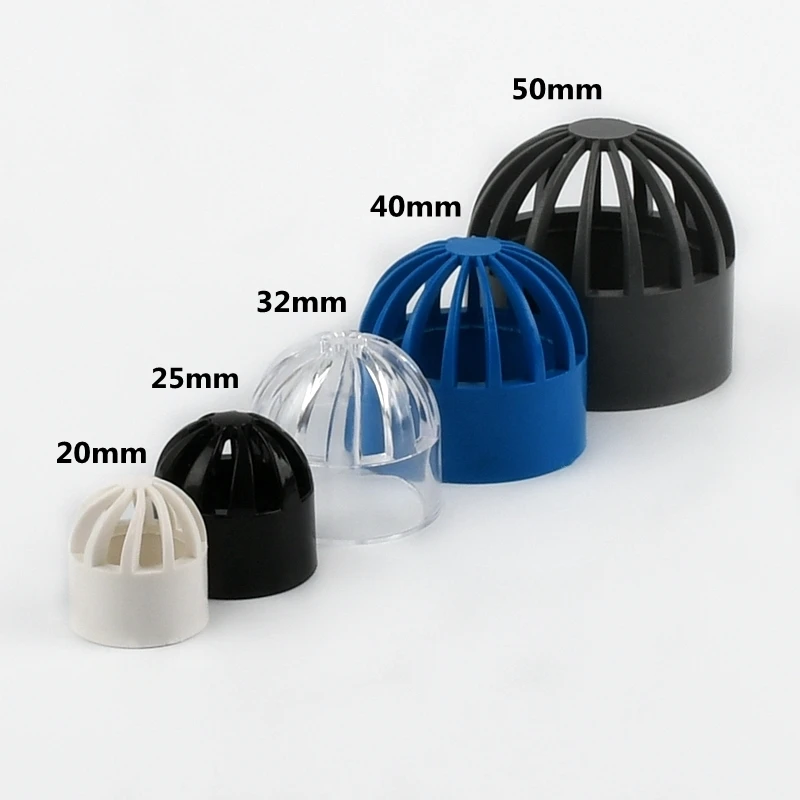 1-2Pcs I.D20-110mm Pvc 벤트 캡 필터 Isolatie 스크린 물 탱크 Permeabel 공동 수족관 Zeevruchten Zwembad Overloop Buisleid