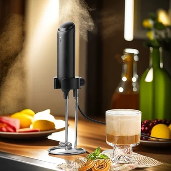 Wireless Electric Milk Frother Whisk Egg Beater USB Rechargeable Handheld Coffee Blender Milk Shaker Mixer Foamer Food Blender 1