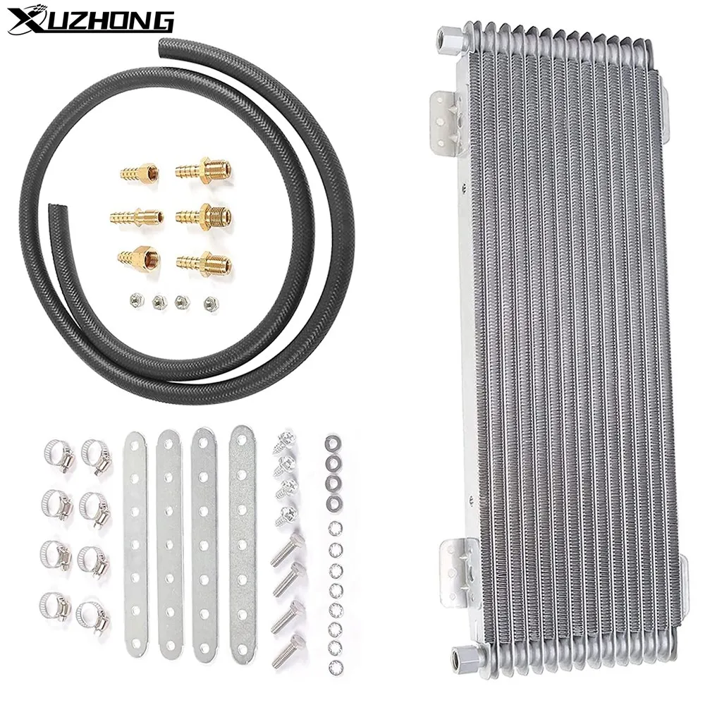 LPD47391 Performance Oil Cooler Heavy Duty Transmission with Mounting Hardware Low Pressure Drop Transmission Oil Cooler