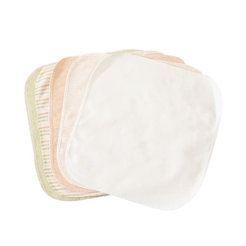 1 set 5 baby unprinted organic colorful cotton small square towel baby face wipe nose wipe handkerchief cotton drool tow Cotton Towel Baby Towel Square Towel