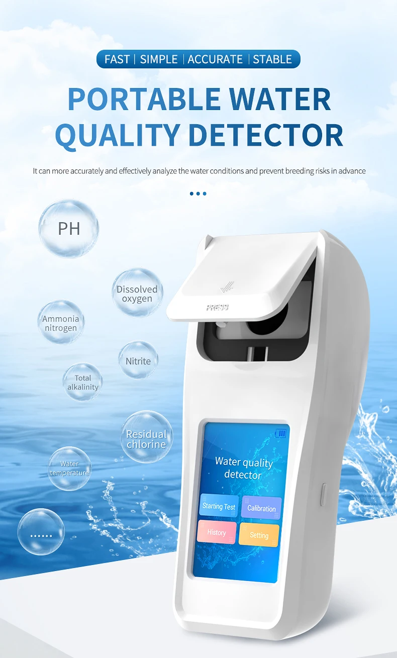 Handheld Water Quality Detector Ammonia Nitrogen Dissolved Oxygen Analyzer Chlor