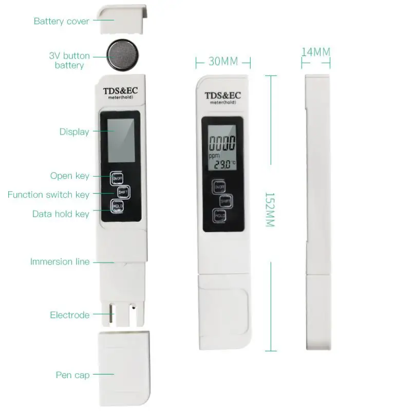 TDS 跮   ׽, ļ м,  , ż ׽Ʈ   Ǯ, 0-9990ppm