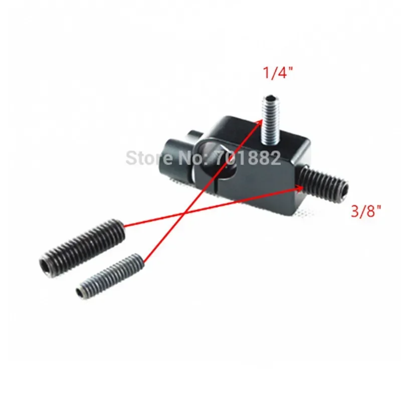 Camera Screw Mount Microphone Screw Adapter 25.4mm 19mm 1/4 or 3/8 Connecting Screw For DSLR 15mm Rods Rig System Photo Studio Accessories