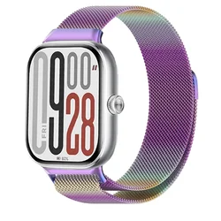 Premium Milanese Loop Metal Watch Band - Elegant Wristband Accessory for Miband 9 Pro (Colorful)