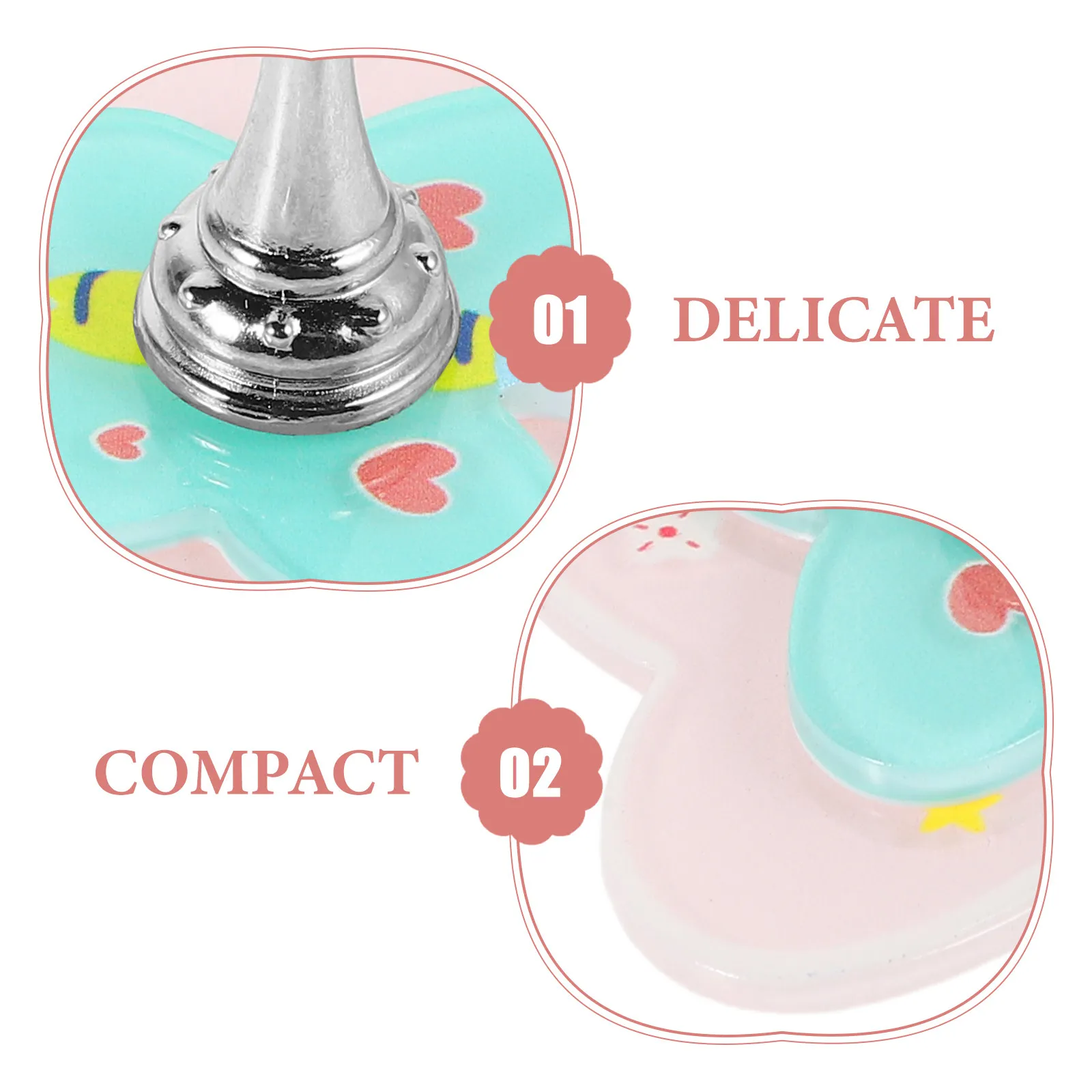 이중 아크릴 네일 아트 스탠드 3D 나비 모양 홀더 휴대용 살롱 네일 디스플레이 액세서리 (매니큐어용)