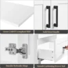24.5" Modern Bathroom Vanity with Ceramic Basin,Undermount Bathroom Vanity Sink Cabinet with 2 Doors and 1 Drawer, Free Standing 5