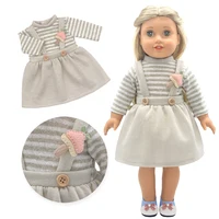Tenues de poupée pour nouveau-né de 13 à 18 pouces, pulls mignons, barboteuse, costume + chaussures, accessoires de poupée, cadeau d'anniversaire de Festival 5