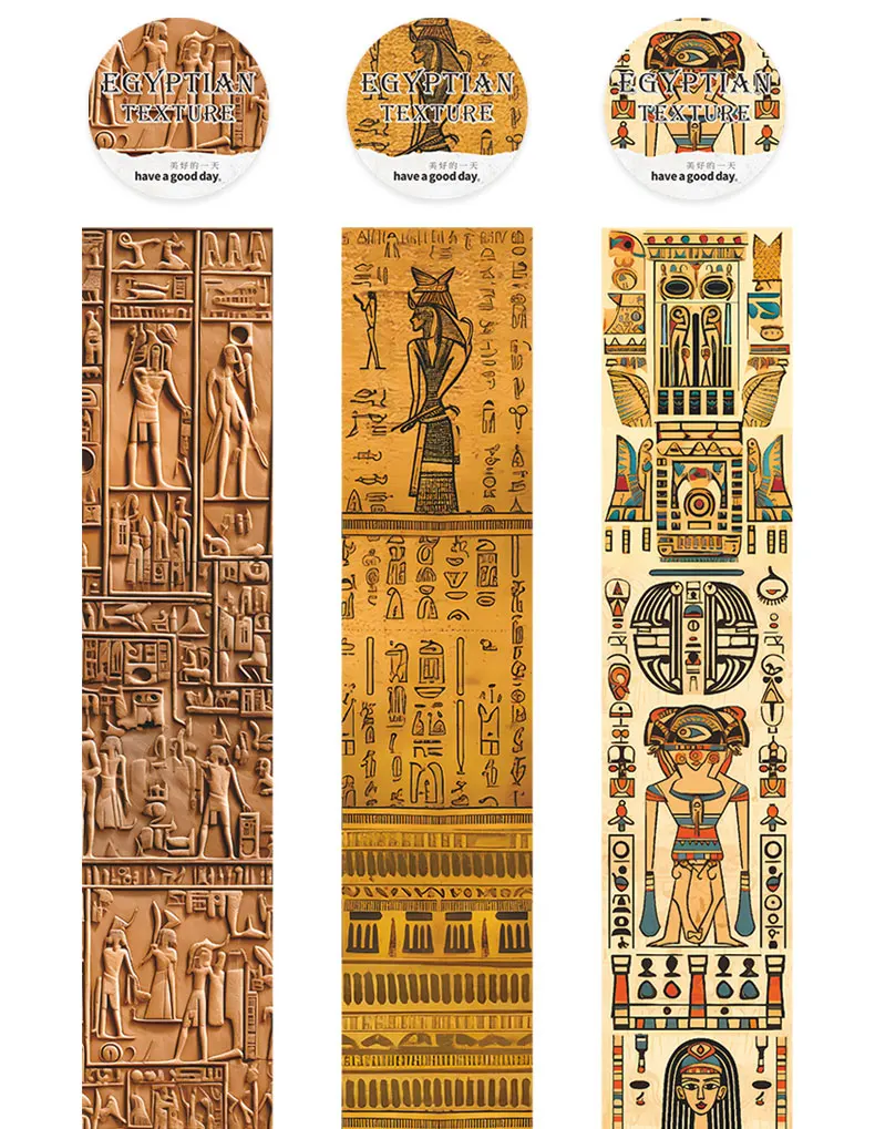 Journal GO 4x200cm Ägyptisches Abenteuer Washi Tape DIY Scrapbook Kreatives Ägypten Collage Junk Journal Fotorahmen Masking Tape – Detail 15