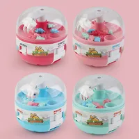 Mini Claw Machine Children's Toys 4/8 Tiny Stuff Dinosaur Candy Grabbing Machine Capsule Grabbing Catcher Toys For Children Gift 1