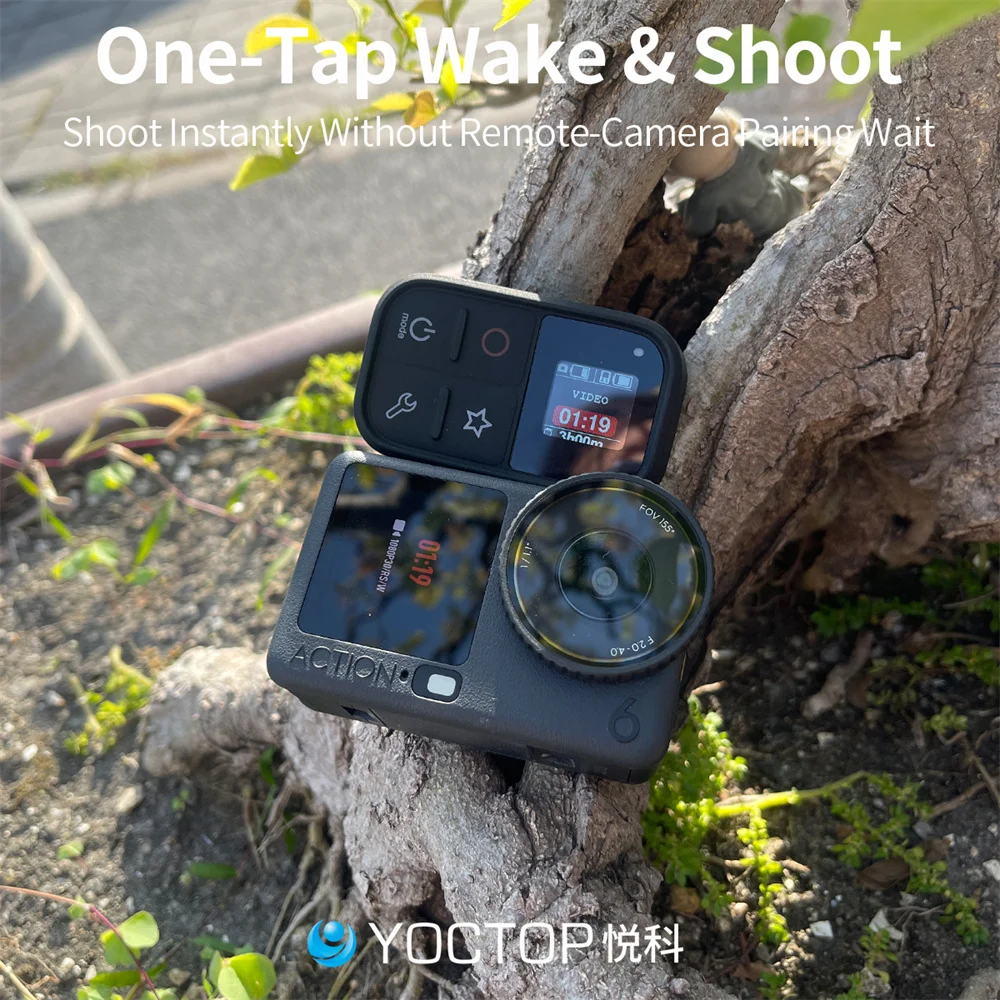 Caméra d'action étanche avec télécommande Bluetooth pour DJI Action 6/5/4 Pro/OSMO 360