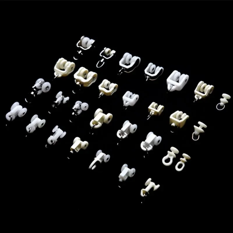 50Pcs High Quality Roller Wheels Single Bearings Window Sash Pulley Rod Rollers Curtain Rail Track Wheels for Window Door Shower