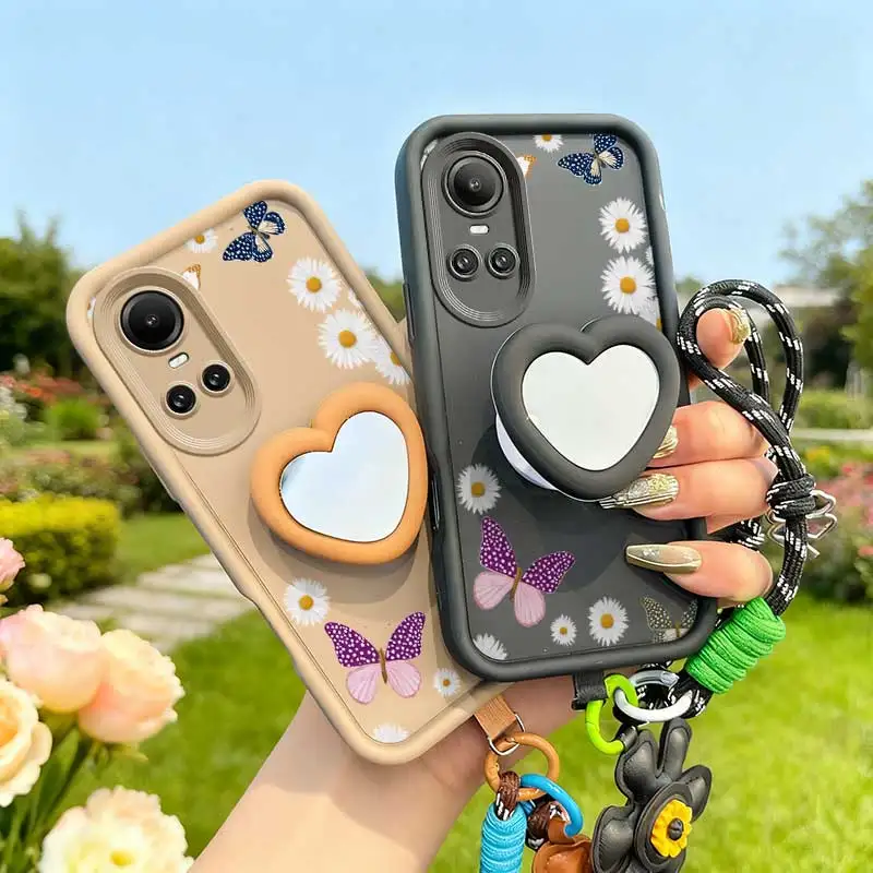 3-Piece Colored Butterfly Phone Accessory Set: Case, Lanyard & Craft Embellishments