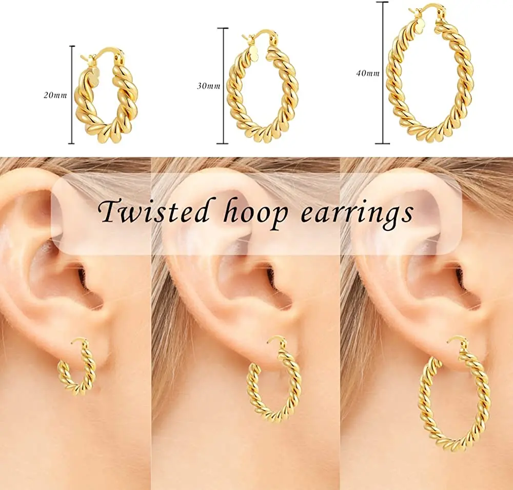 Boucles D'oreilles Créoles Style Savoyarde - Plaqué Or, Zircon - Neuves Avec étiquettes