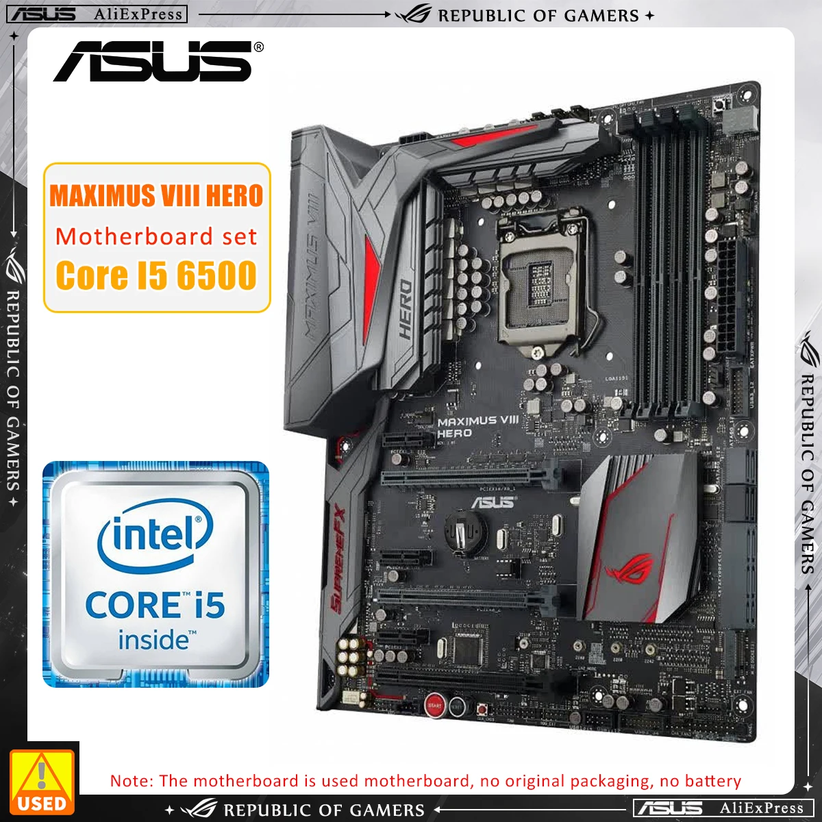 Asus Maximus Viii Hero Rog + I5 6500 Set Scheda Madre, Focus On Gamers Intel Z170 Core I5 Lga 1151 Dual Channel Ddr4 3733 Hdmi Atx