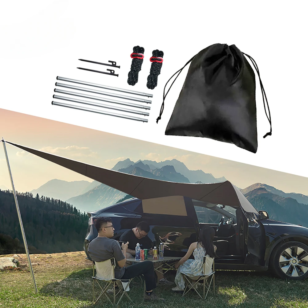 Camping Accessories Outdoor For Tesla Model Y Car Side Awning Tent Side Awning Pull Out Tent For Car Custom